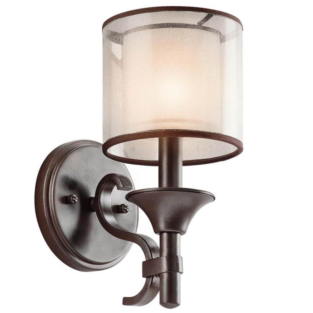 bronz stredomorska obcianska klasicka elegantna nastenna lampa organza nastenne svietidlo tkaninove tienidlo chodba americko anglicky cottage anglicky styl.jpg
